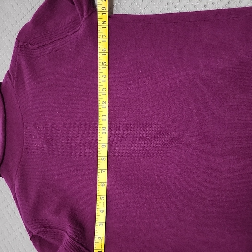 Susina Purple Cardigan Sweater Lightweight Open-Front - Picture 8 of 8